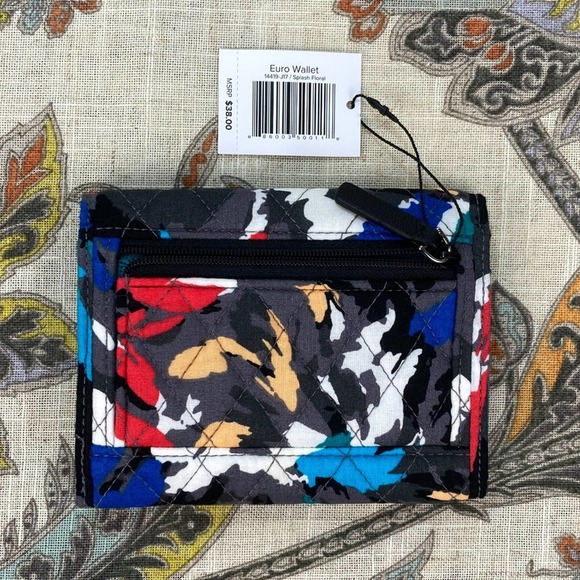 Vera Bradley Splash Floral Print Euro Wallet - Picture 2 of 3